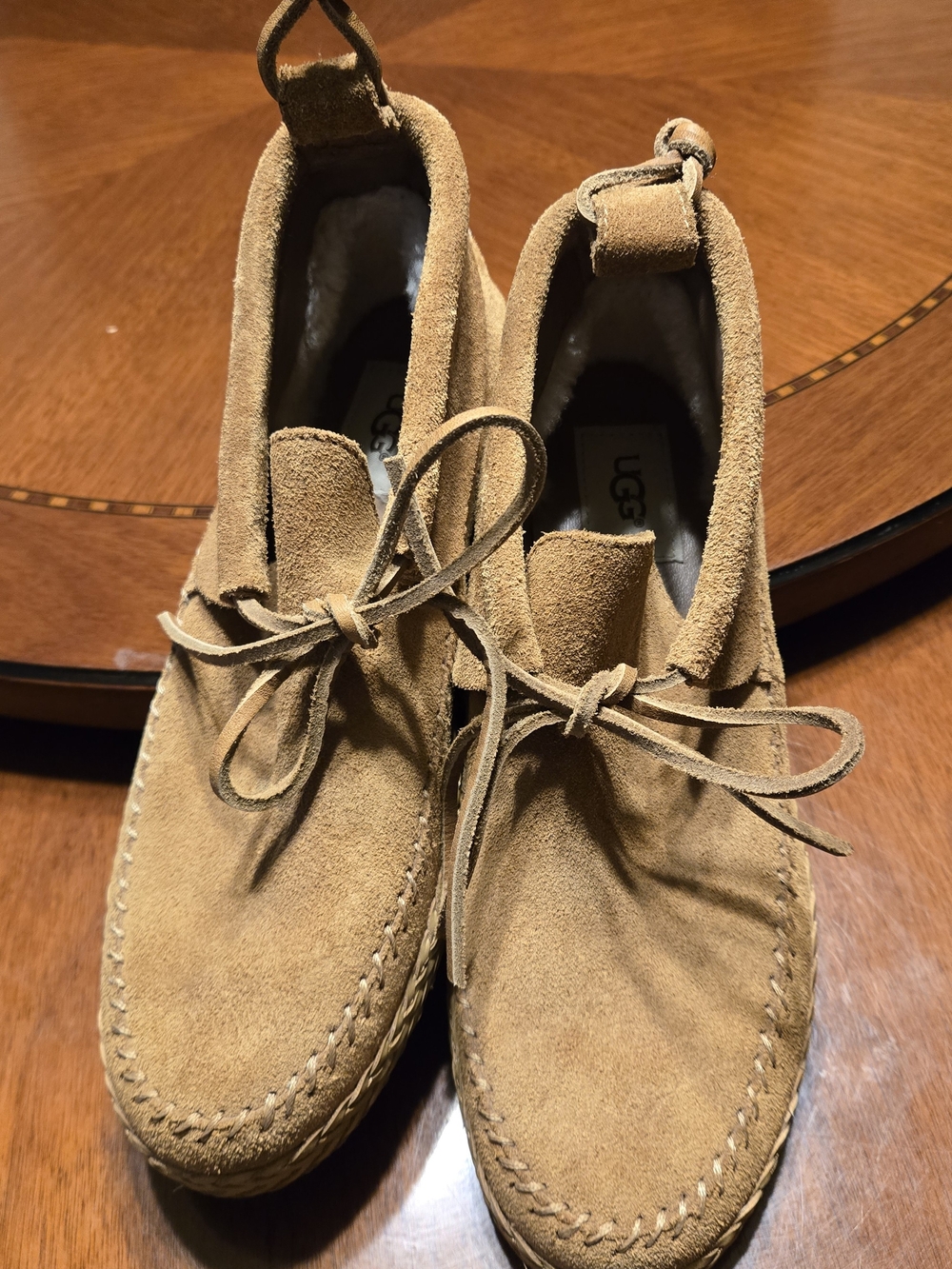 UGG Womens Tan Suede UGG's Moccasin Boots